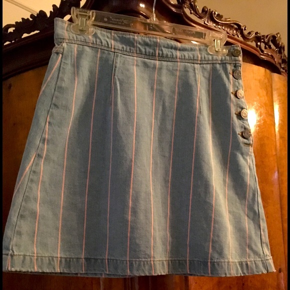 Juicy Couture Black Label Denim Stripe Skirt - Picture 1 of 8